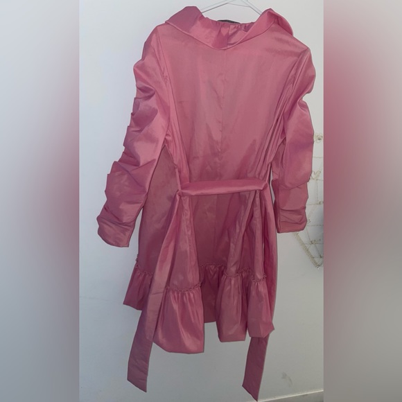 Samuel Dong Dress Coat Pink Button Ruffle Dress - Picture 15 of 16